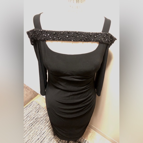 Betsy & Adam Y2K  Formal  Black Dress. Size “14” - Picture 4 of 5